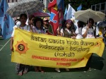 aksi buruh migran saat memperingati Hari Buruh Internasional, 1 Mei